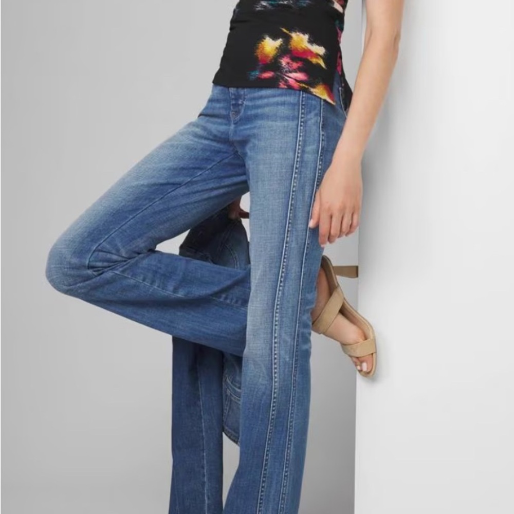 White House Black Market High-Rise Novelty Pocket Flare Jeans - 8R